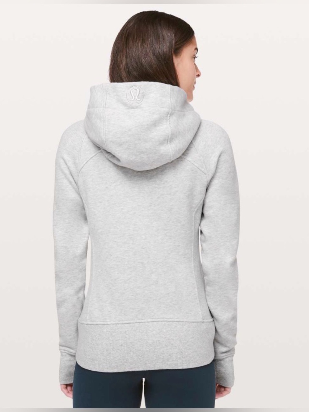 Lululemon Scuba Full Zip Light Cotton Fleece in Heathered Vapor Hoodie Jacket